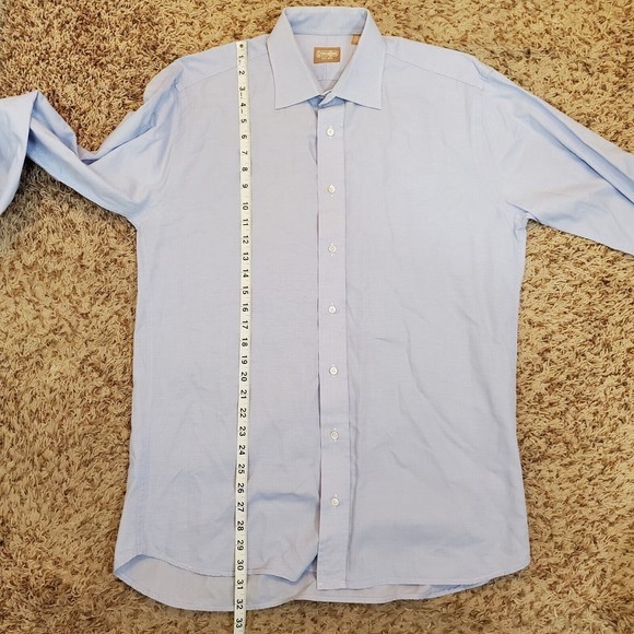 Gitman Bros Long Sleeve Button Down Light Blue Size 16.5-33 - Picture 7 of 8